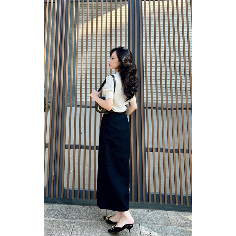 Chân váy jeans basic 3 màu chất đẹp