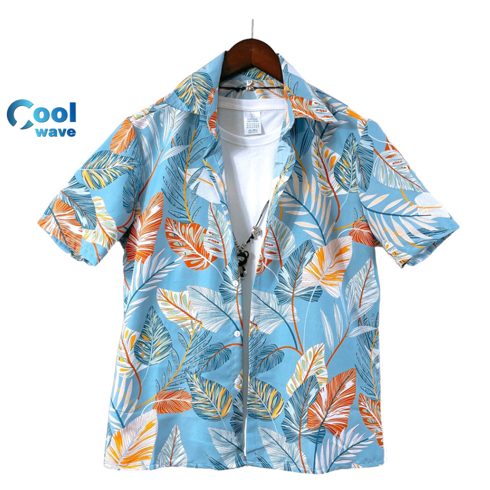 Áo sơ mi đi biển coolwave áo hawaii họa tiết du lịch
