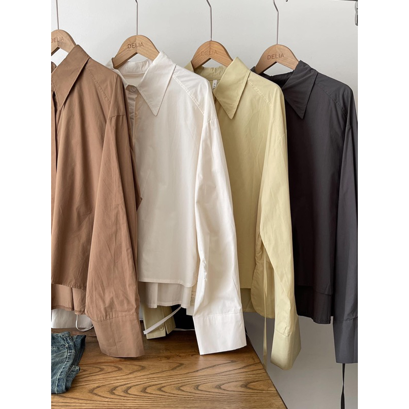 006 ÁO SƠ MI DÀI TAY DÂY ĐAI EO