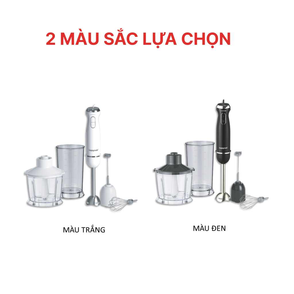 Máy xay sinh tố cầm tay đa năng HAPPYCOOK,  HHB-100PBW