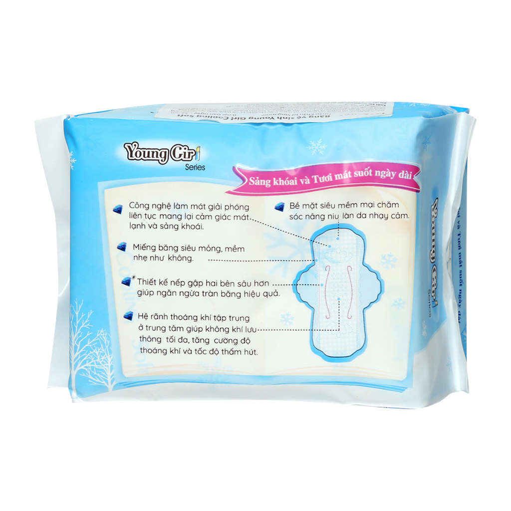Băng vệ sinh UUcare Young Girl Cooling Soft ban ngày 24cm 8 Miếng/Gói