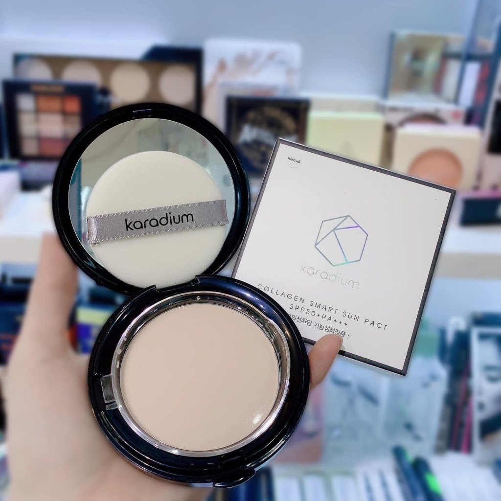 Phấn phủ nén siêu mịn Karadium Collagen Smart Sun Pact Spf50+ PA+++