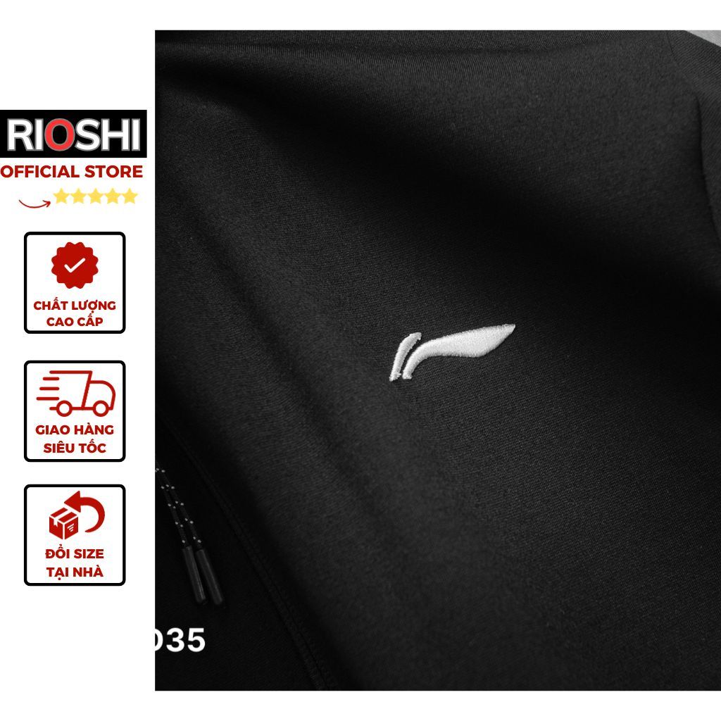 Bộ nỉ thể thao nam kéo khoá cao cấp dày dặn hàng hiệu Rioshi RD67 - Set bộ thu đông nam dài tay 2023 Hàng Xuất Dư