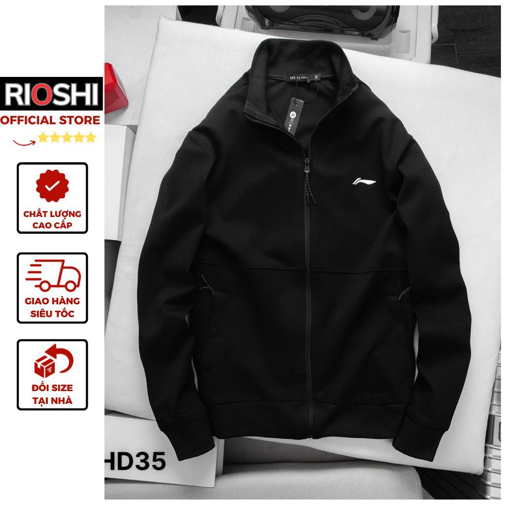 Bộ nỉ thể thao nam kéo khoá cao cấp dày dặn hàng hiệu Rioshi RD67 - Set bộ thu đông nam dài tay 2023 Hàng Xuất Dư