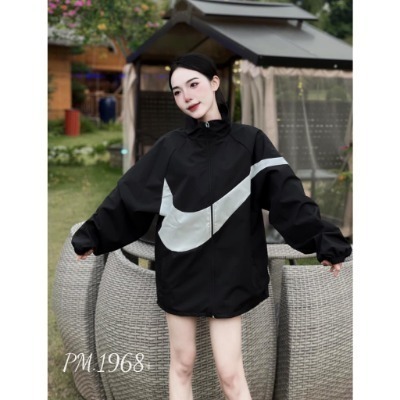 Áo khoác Gió nữ NIKE Big Logo siêu hot, Jacket NIKE vải dù 2 lớp cao cấp thời trang Hàn Quốc ABCD Boutique KD05 Xinh