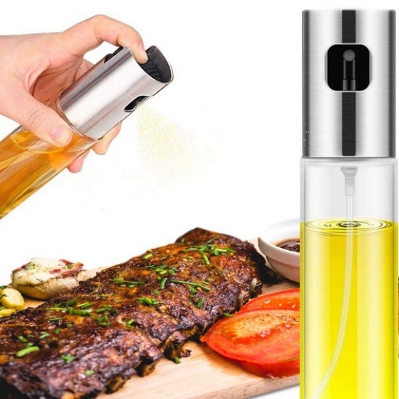 [ Giá Rẻ] Bình Xịt Dầu Ăn Phun Sương Cho Nồi Chiên Không Dầu Chai Thủy Tinh Cao Cấp 100ml