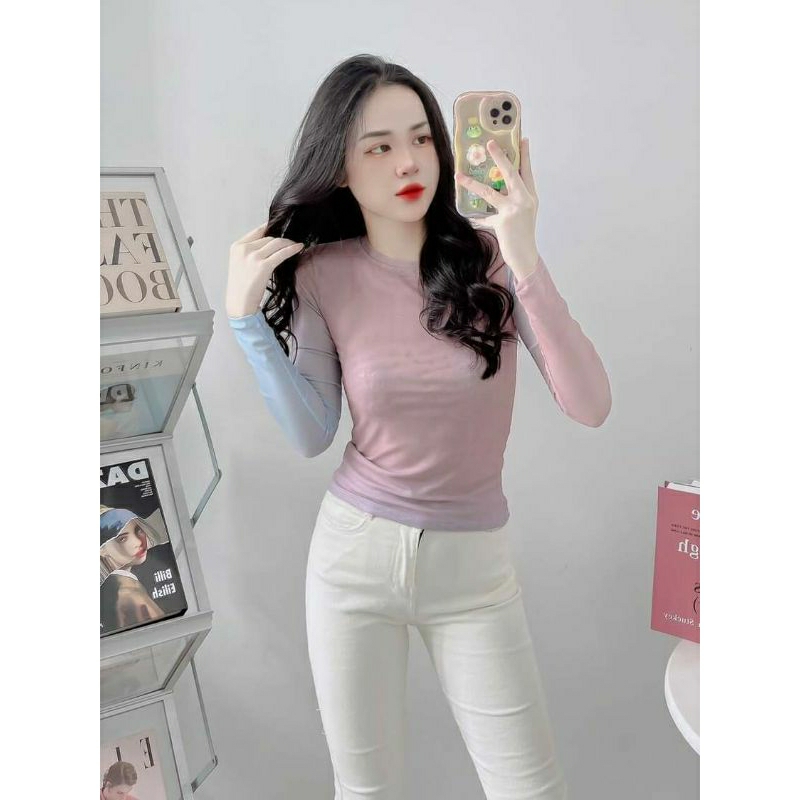 Áo tay dài thun lưới mịn loại 1