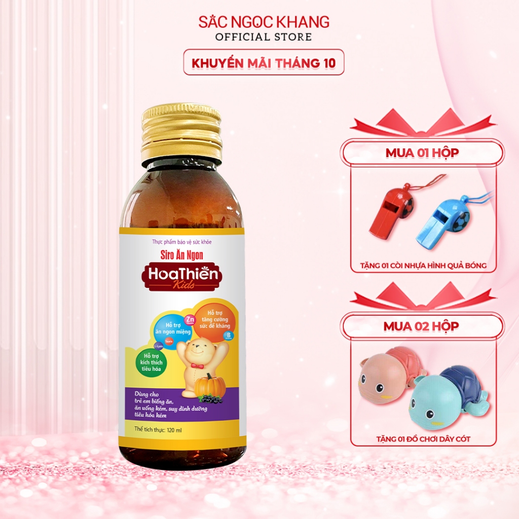 Siro Ăn Ngon Hoa Thiên SẮC NGỌC KHANG giúp hổ trợ kích thích hệ tiêu hóa & ăn ngon miệng chai 120ml