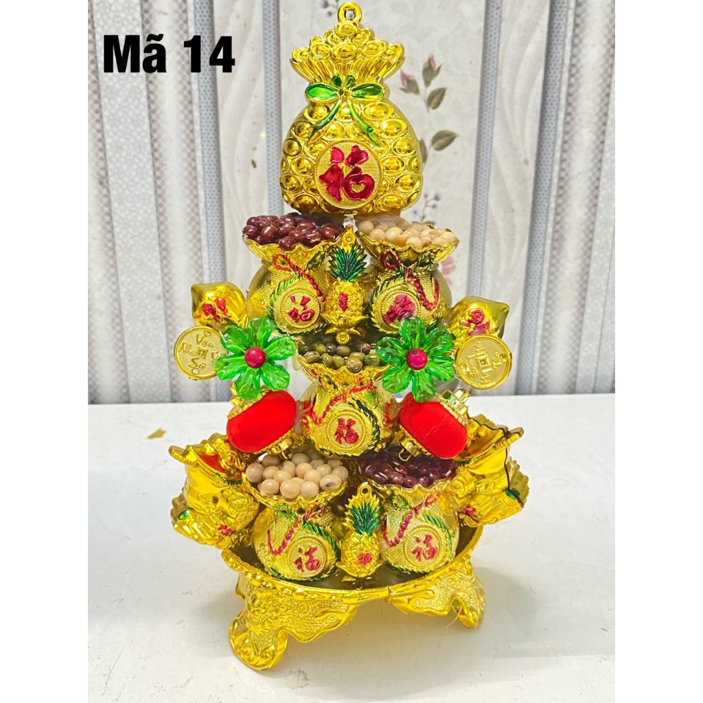 Tháp ngọc thực Mã 14 Chiêu Tài Hút Lộc Chưng Ban Thần Tài Và Gia Tiên