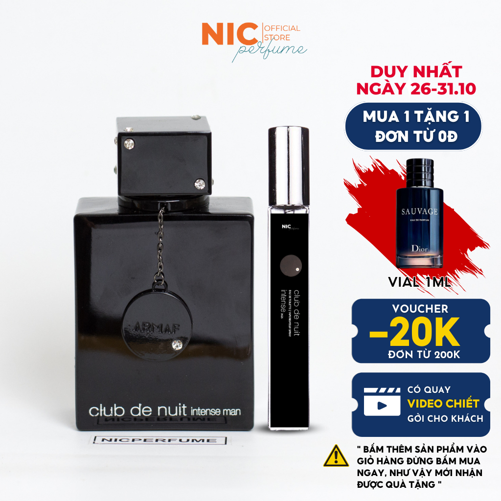 10ml Armaf Club De Nuit Intense Man chính hãng | Nước hoa nam