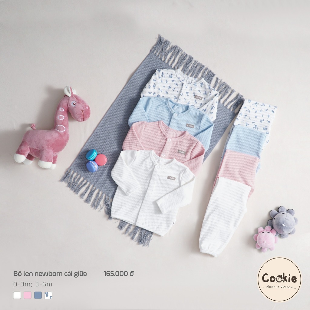 [COOKIE] Bộ len newborn cài giữa cho bé size 0-3m & 3-6m