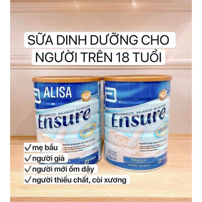 Sữa Ensure Úc 850g