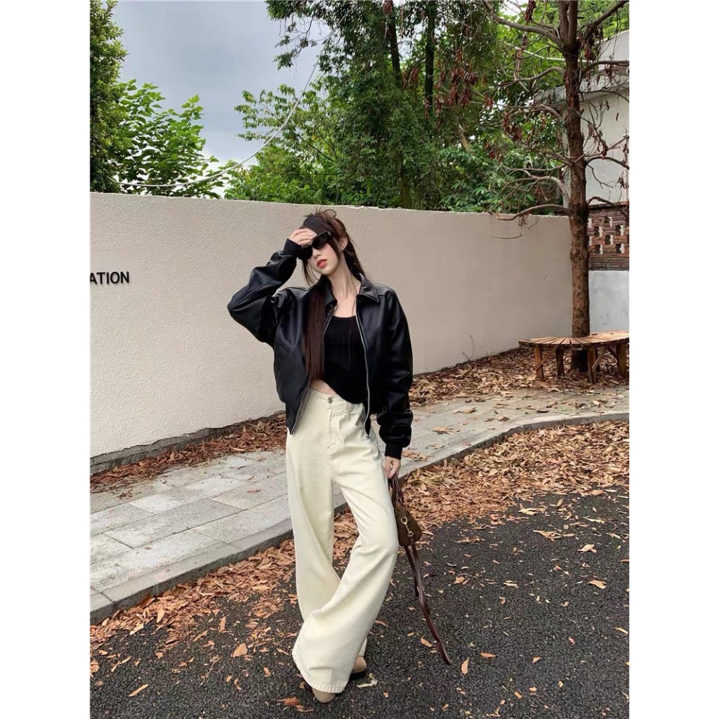 Áo khoác da nữ 3 màu mẫu mới phong cách trẻ trung Minihuose