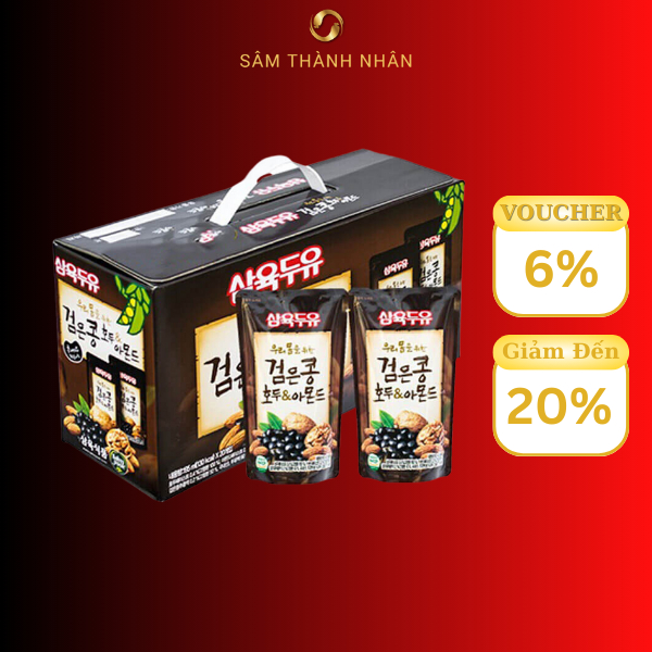 Sữa Óc Chó Hạnh Nhân Đậu Đen Hàn Quốc Hộp 20 Bịch
