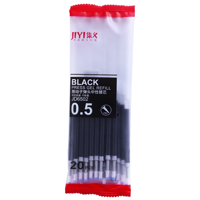 Ngòi bút mực gel đen xanh đỏ 11cm dành cho bút gel bấm ngòi 0.5mm mực đen khô nhanh văn phòng phẩm VP12