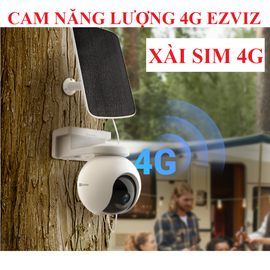 Camera NĂNG LƯỢNG MẶT TRỜI EZVIZ CB8 4G - Camera 4G quay quét sử dụng pin - CÓ KÈM TẤM PIN NĂNG LƯỢNG