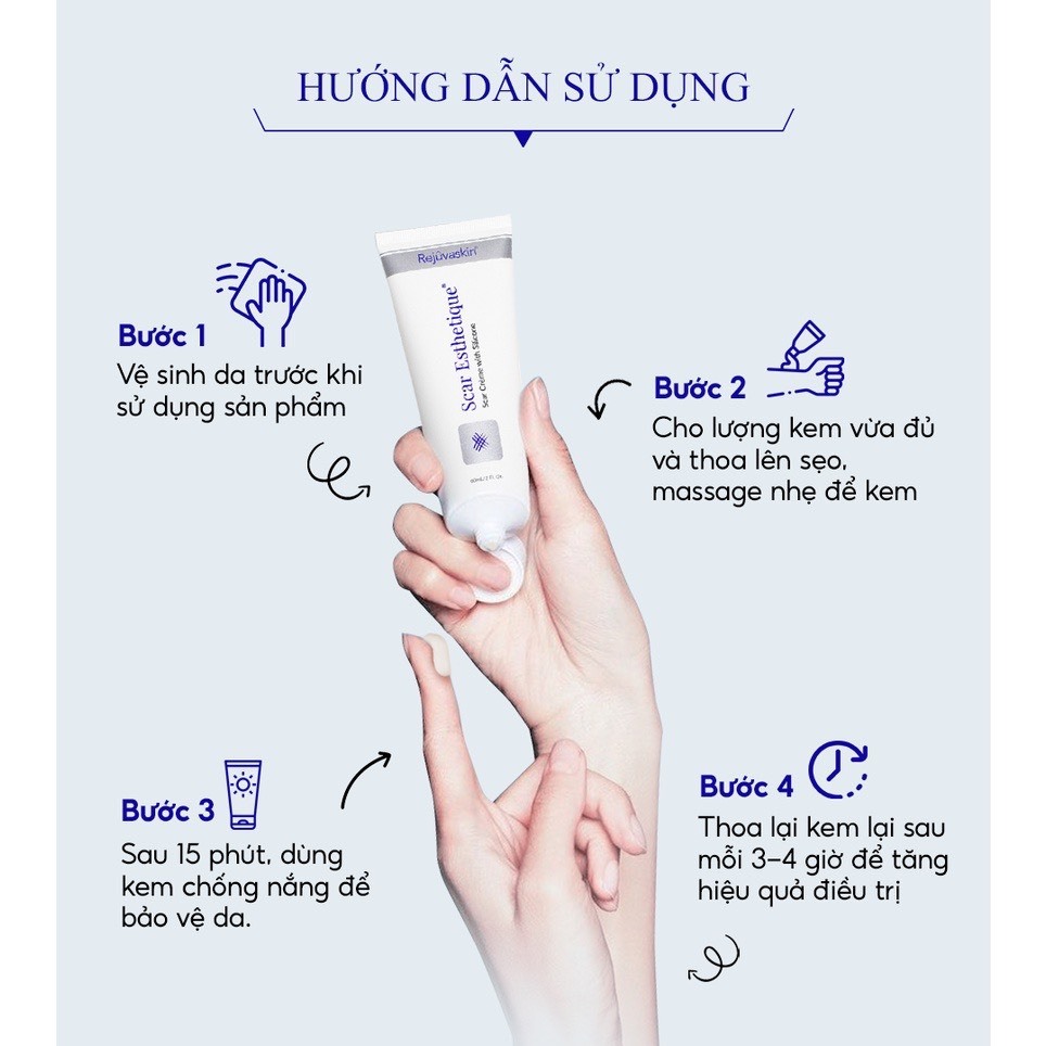 Kem ngừa Sẹo Lâu Năm, Sẹo Thâm, Sẹo Rỗ, Sẹo Lõm Scar Esthetique của Rejuvaskin