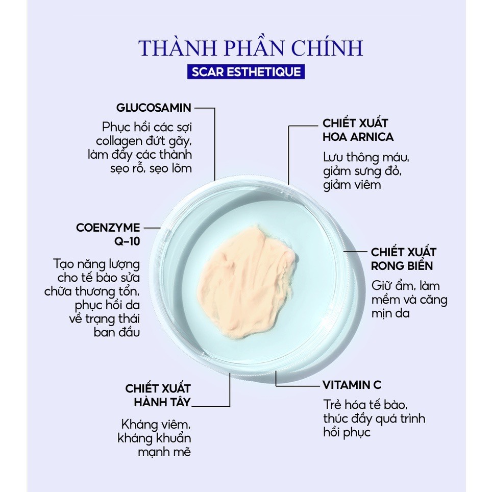 Kem ngừa Sẹo Lâu Năm, Sẹo Thâm, Sẹo Rỗ, Sẹo Lõm Scar Esthetique của Rejuvaskin