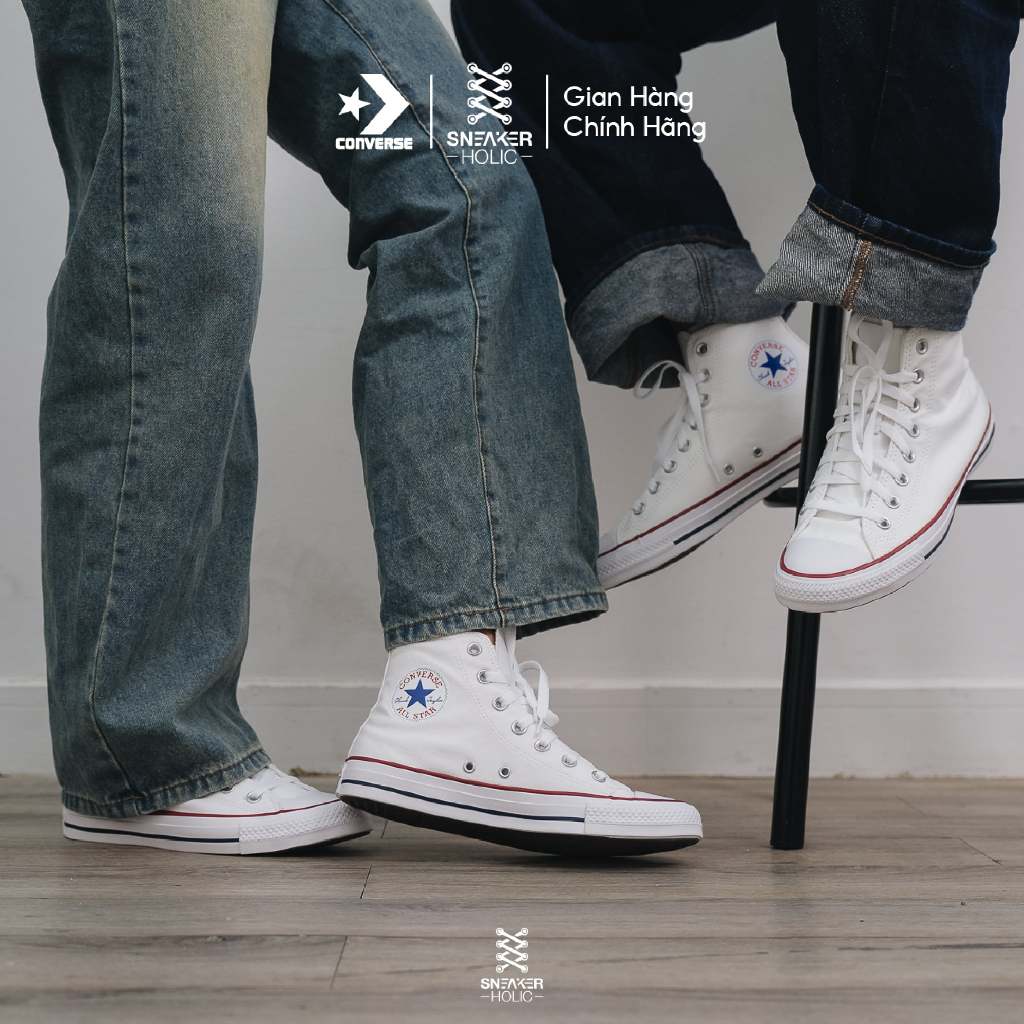 Giày Sneaker Nam Nữ CONVERSE Chuck Taylor All Star Classic High White - M7650C - Classic Cổ Cao Trắng, Thời Trang Unisex