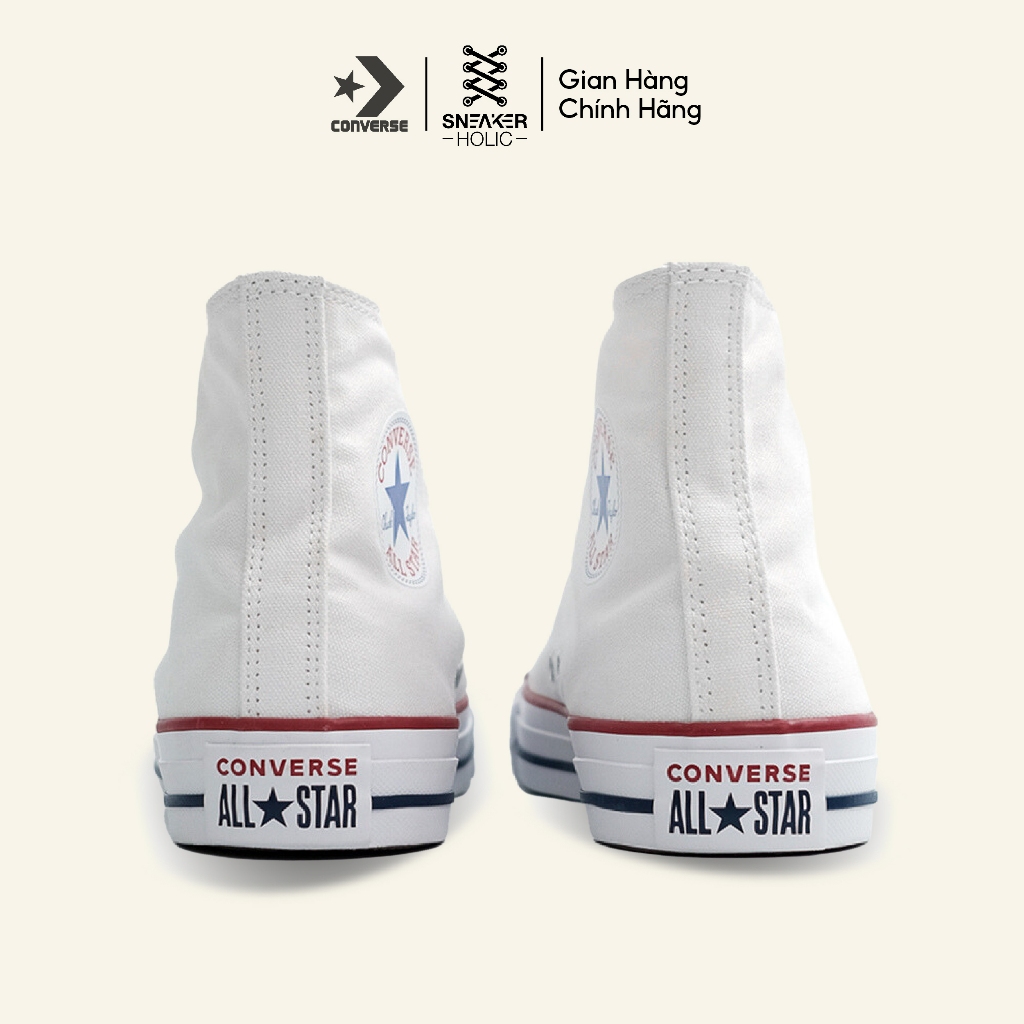 Giày Sneaker Nam Nữ CONVERSE Chuck Taylor All Star Classic High White - M7650C - Classic Cổ Cao Trắng, Thời Trang Unisex