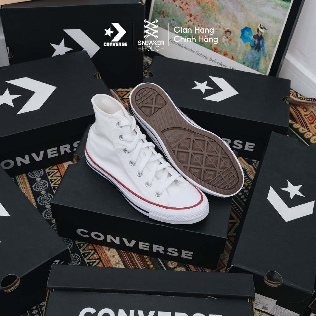 Giày Sneaker Nam Nữ CONVERSE Chuck Taylor All Star Classic High White - M7650C - Classic Cổ Cao Trắng, Thời Trang Unisex