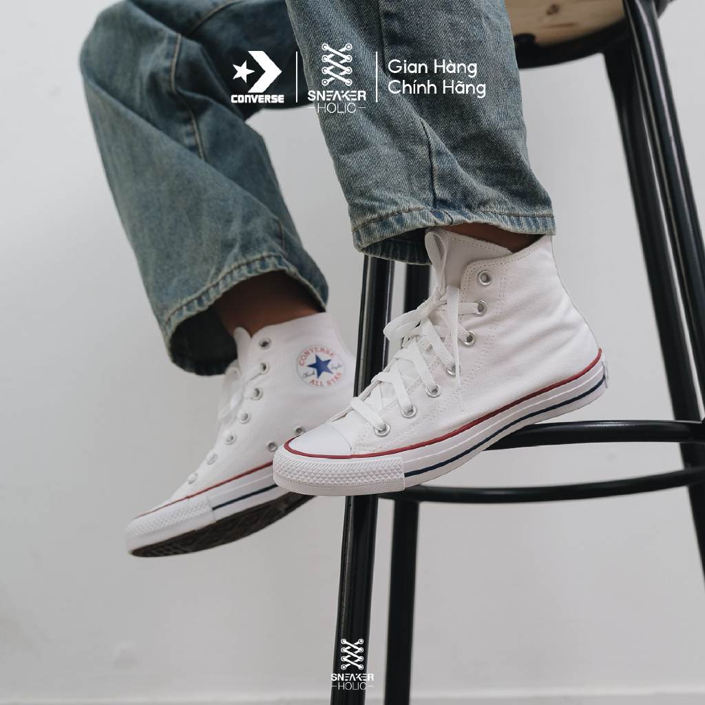 Giày Sneaker Nam Nữ CONVERSE Chuck Taylor All Star Classic High White - M7650C - Classic Cổ Cao Trắng, Thời Trang Unisex