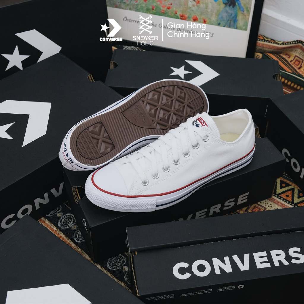 Giày Sneaker Nam Nữ CONVERSE Chuck Taylor All Star Classic Low White - M7652C - Classic Cổ Thấp Trắng, Thời Trang Unisex