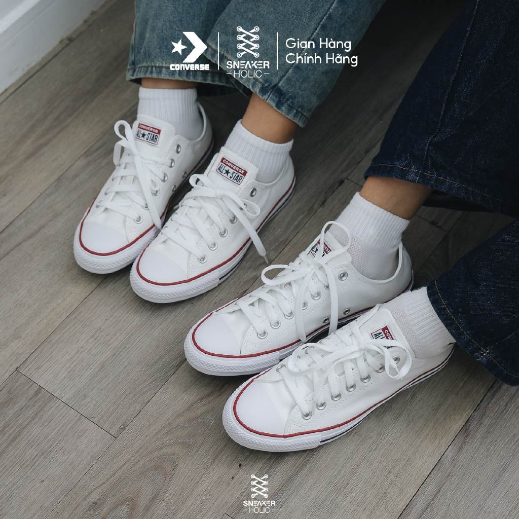 Giày Sneaker Nam Nữ CONVERSE Chuck Taylor All Star Classic Low White - M7652C - Classic Cổ Thấp Trắng, Thời Trang Unisex