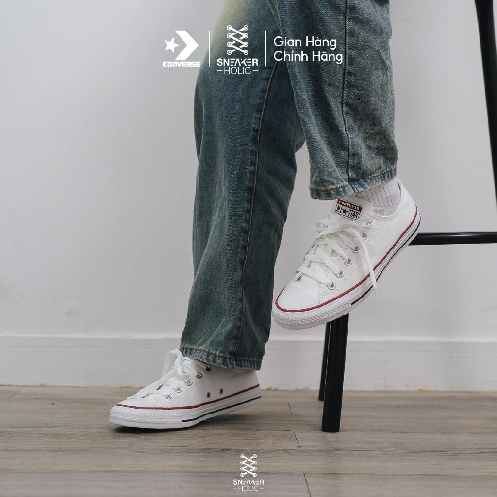 Giày Sneaker Nam Nữ CONVERSE Chuck Taylor All Star Classic Low White - M7652C - Classic Cổ Thấp Trắng, Thời Trang Unisex
