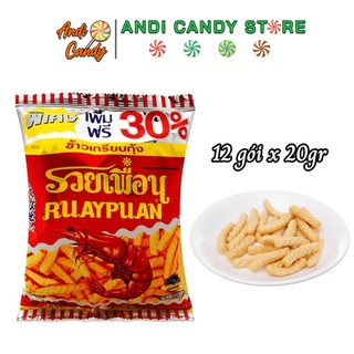 12 Gói Bánh Snack Hanami Tôm Thái 20gr