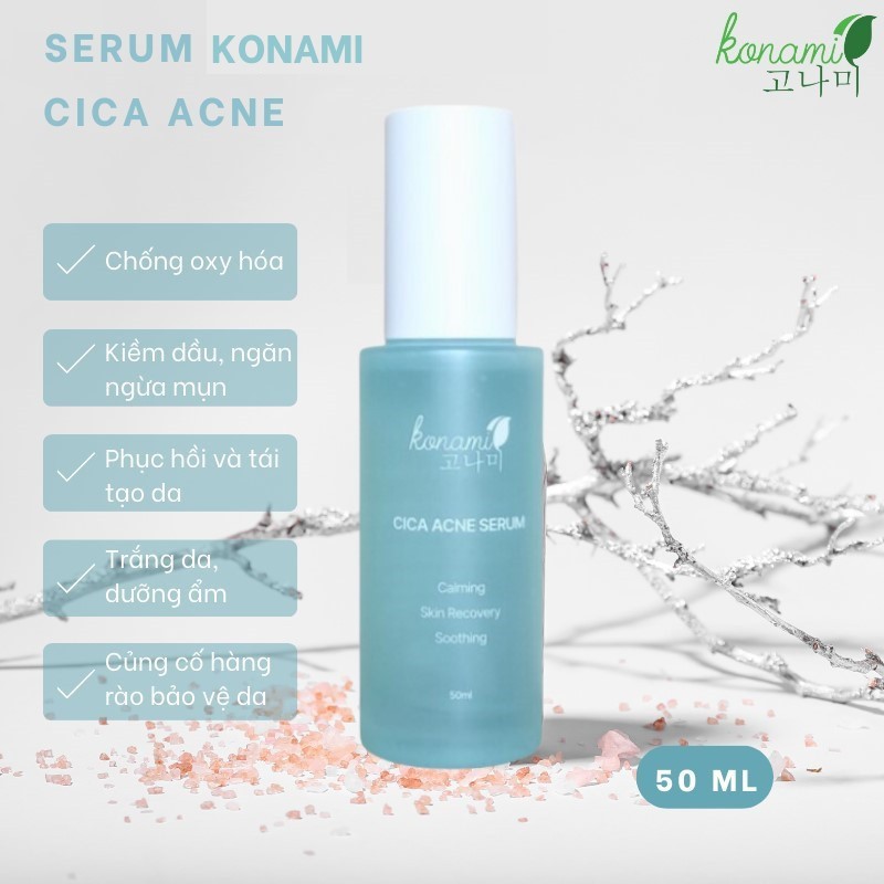 Combo sản phẩm chăm sóc da Serum , nước hoa hồng , kem dưỡng da Konami cica hàn quốc