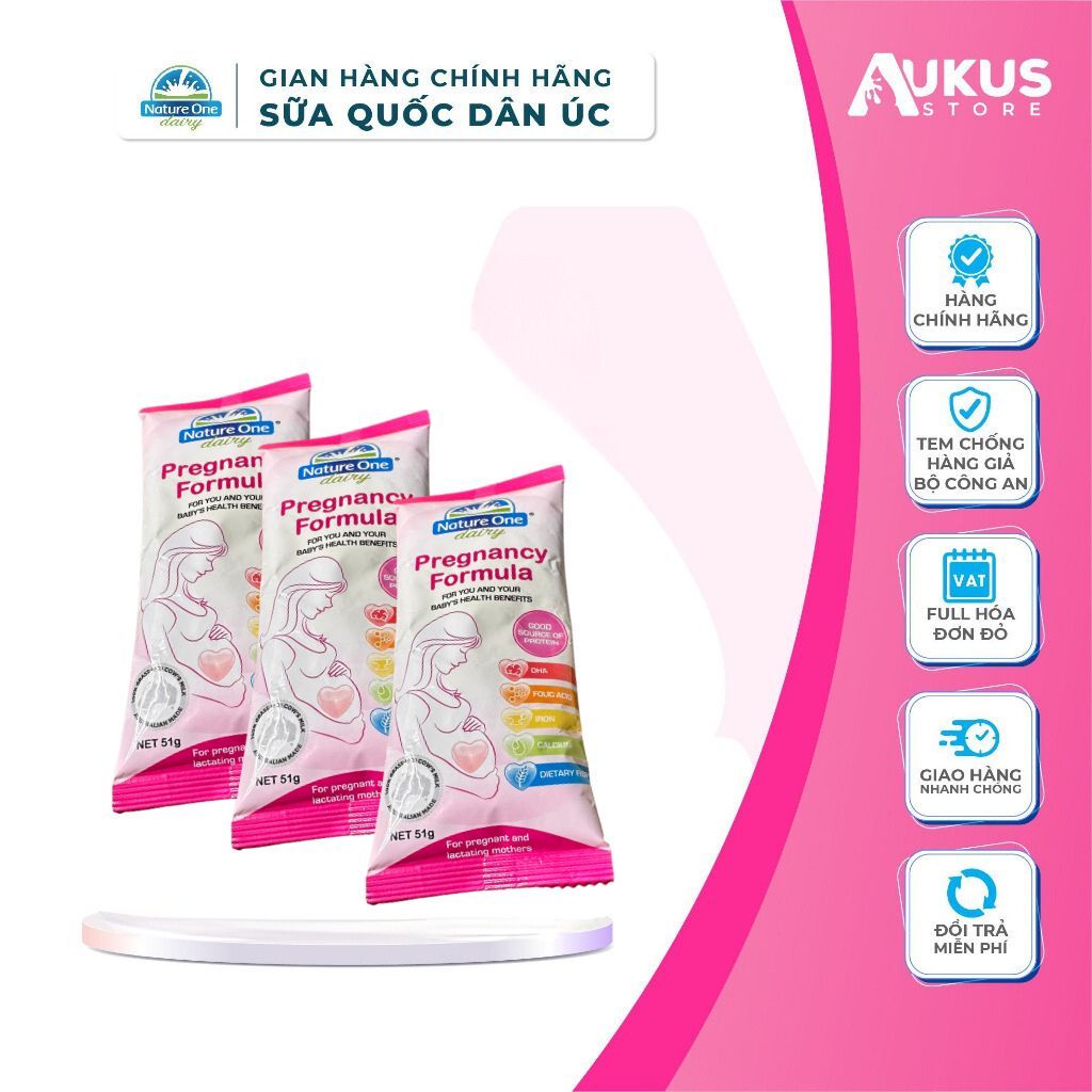 Sữa Bầu Gói Nature One Dairy Dành Cho Bà Bầu Bổ Sung DHA Acid Folic Sắt Cung Cấp Dinh Dưỡng - 51g