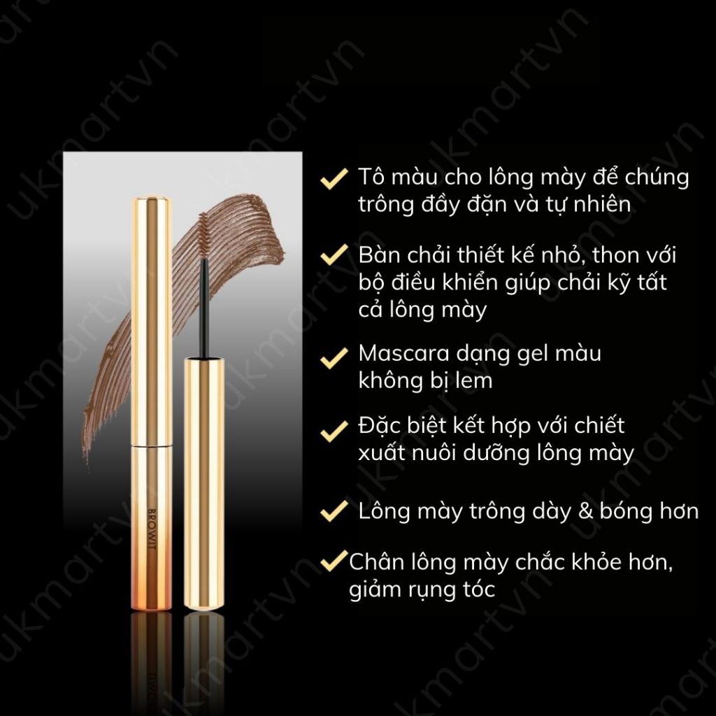 Bút Setting Eyebrow Mascara Định Hình Lông Mày Browit By NongChat Không Nhoè, Không Trôi