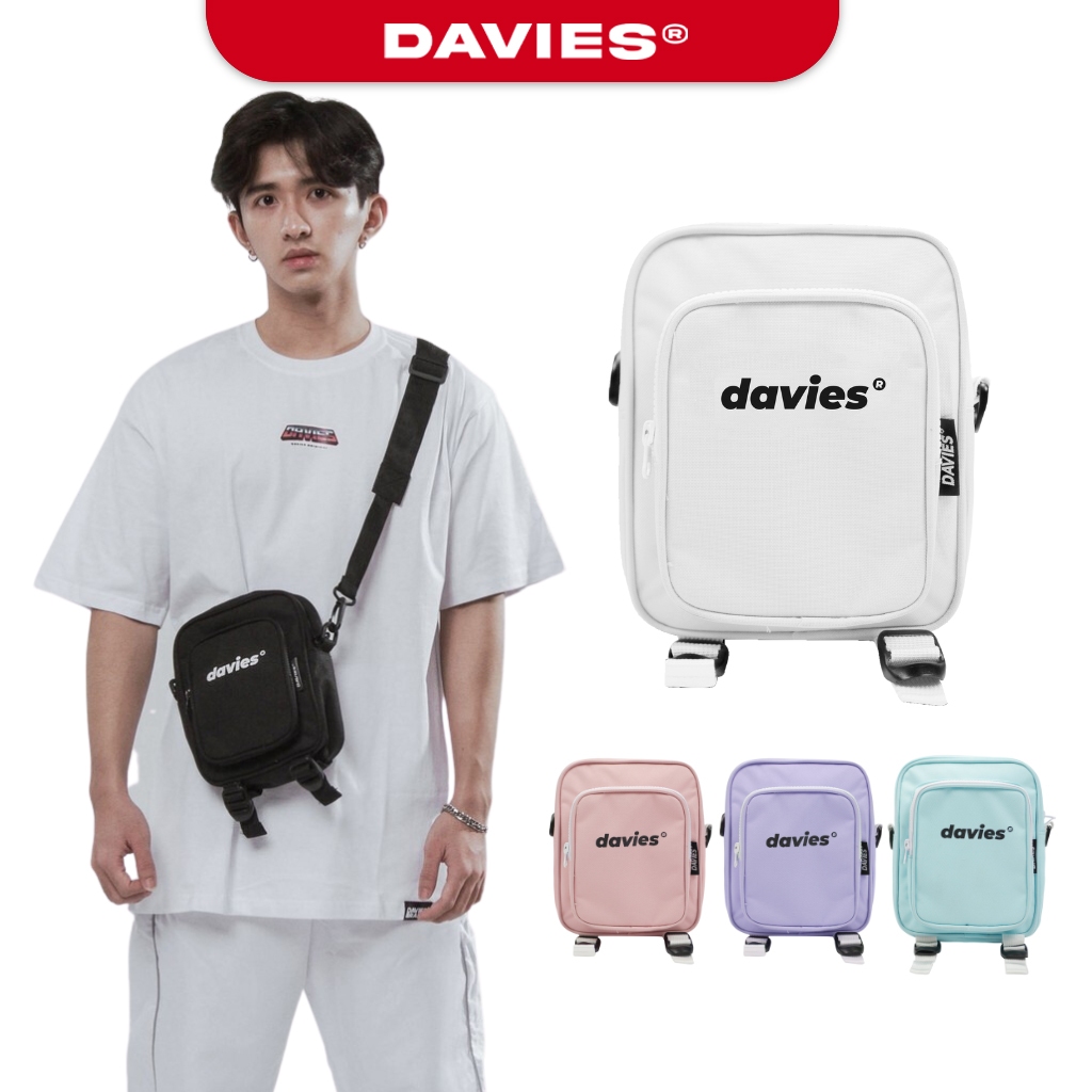 Túi đeo chéo nam nữ canvas mini màu pastel local brand DAVIES Original Basic Pocket | D-B19