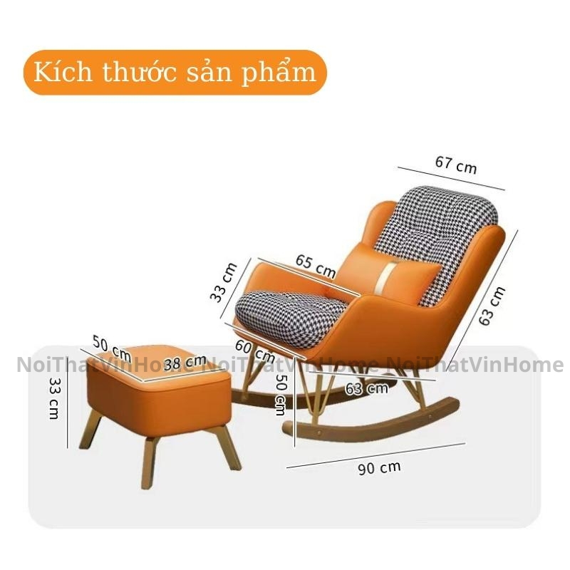 Ghế Sofa Thư Giãn Bập Bênh, Ghế Thư Giãn, Ghế Lười Đọc Sách Hàng Nhập Khẩu - Nội Thất Vin Home