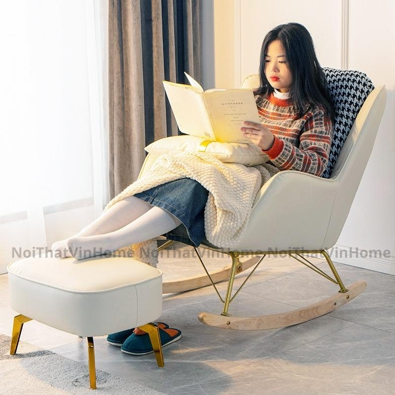 Ghế Sofa Thư Giãn Bập Bênh, Ghế Thư Giãn, Ghế Lười Đọc Sách Hàng Nhập Khẩu - Nội Thất Vin Home