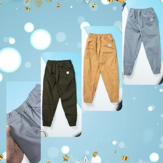   Xả Kho  Quần Jogger Kaki Cho Bé Trai và Bé Gái Size 10-20 kg Cạp Chun Phong Cách Hàn Quốc 