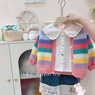 áo len bé gái áo khoác cho bé áo lạnh dài tay AK37 size 100-140 12-30 kg thời trang trẻ em hàng quảng châu