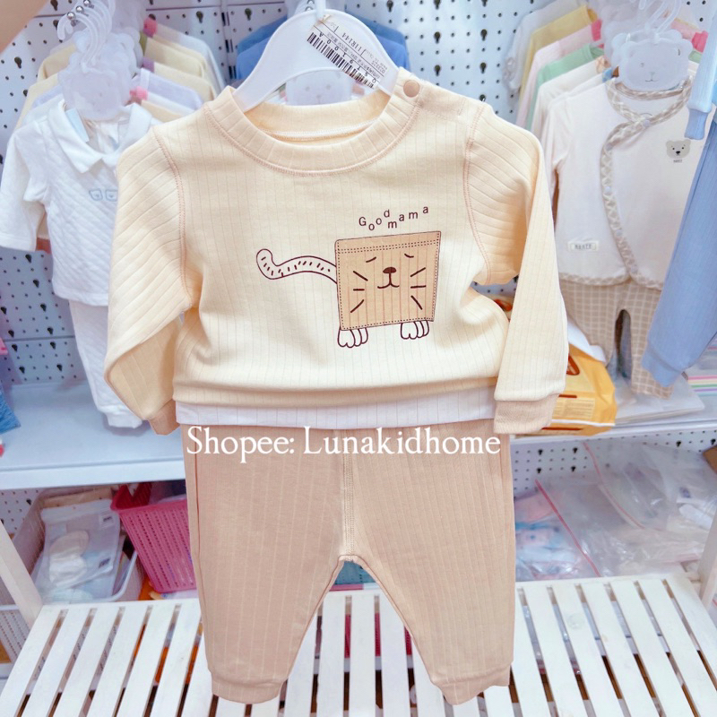Bộ nỉ dài tay Goodmama cho bé trai, bé gái