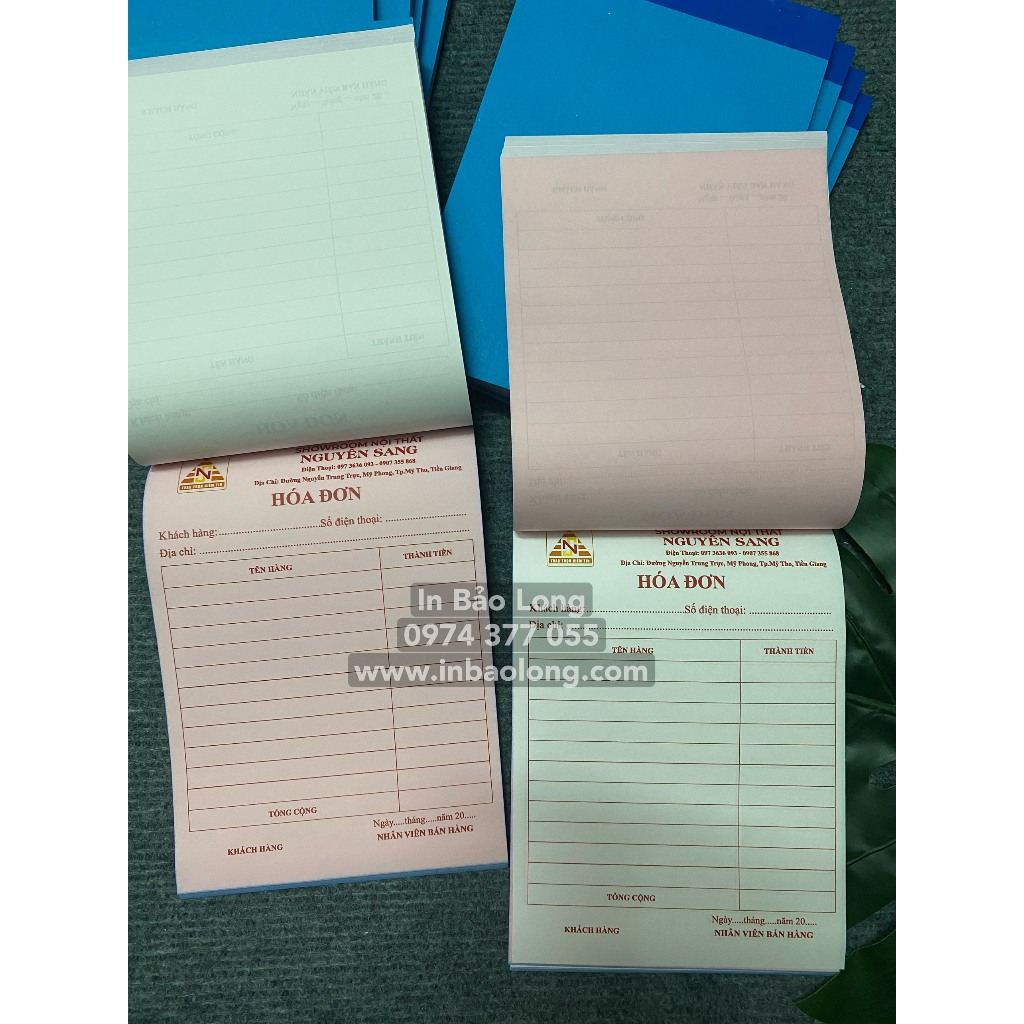 In hóa đơn bán hàng, phiếu thu, phiếu chi theo yêu cầu - IN BẢO LONG