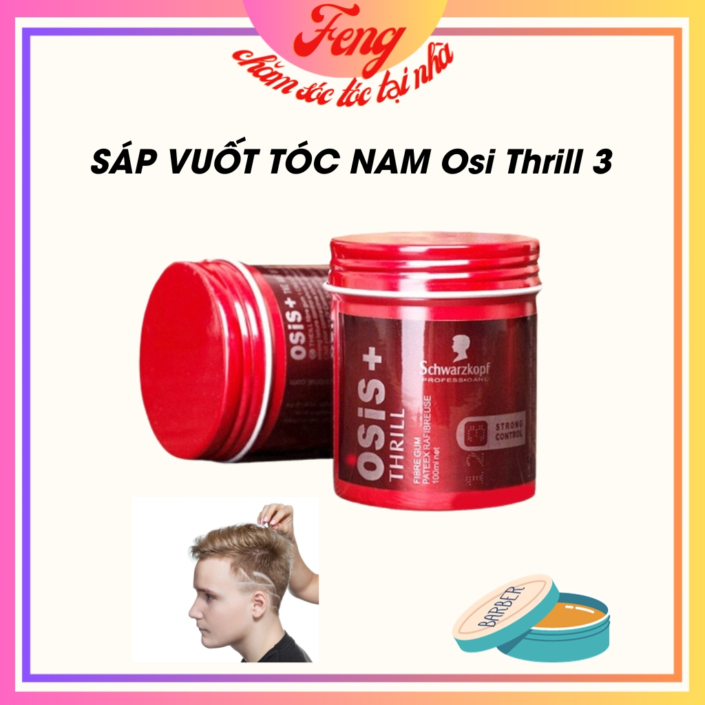 SÁP VUỐT TÓC NAM OSIS THRILL CẤP ĐỘ 3 100ML GEL WAX TẠO KIỂU TÓC CHUẨN SALON
