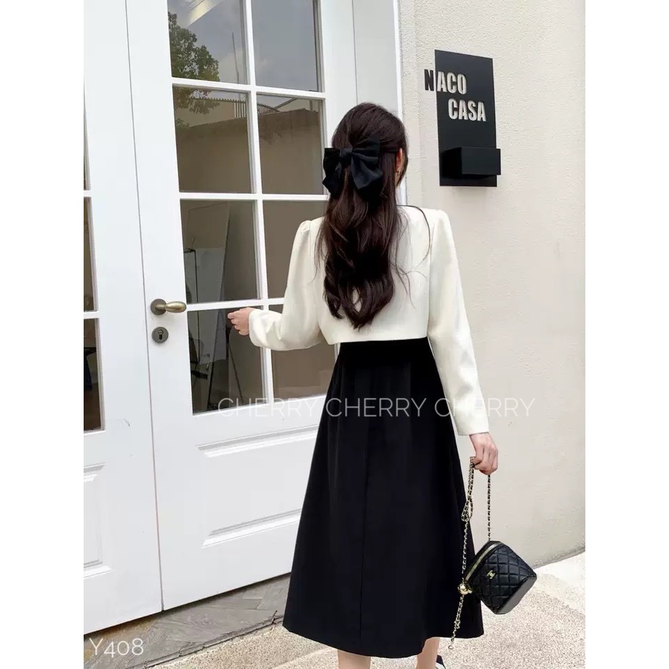 Sét váy 2 dây vest ngắn Y193