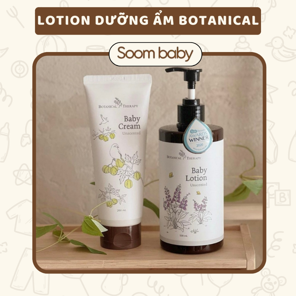 Lotion sữa dưỡng ẩm da hương hoa anh đào cho bé Botanical Therapy Hàn quốc 500ml