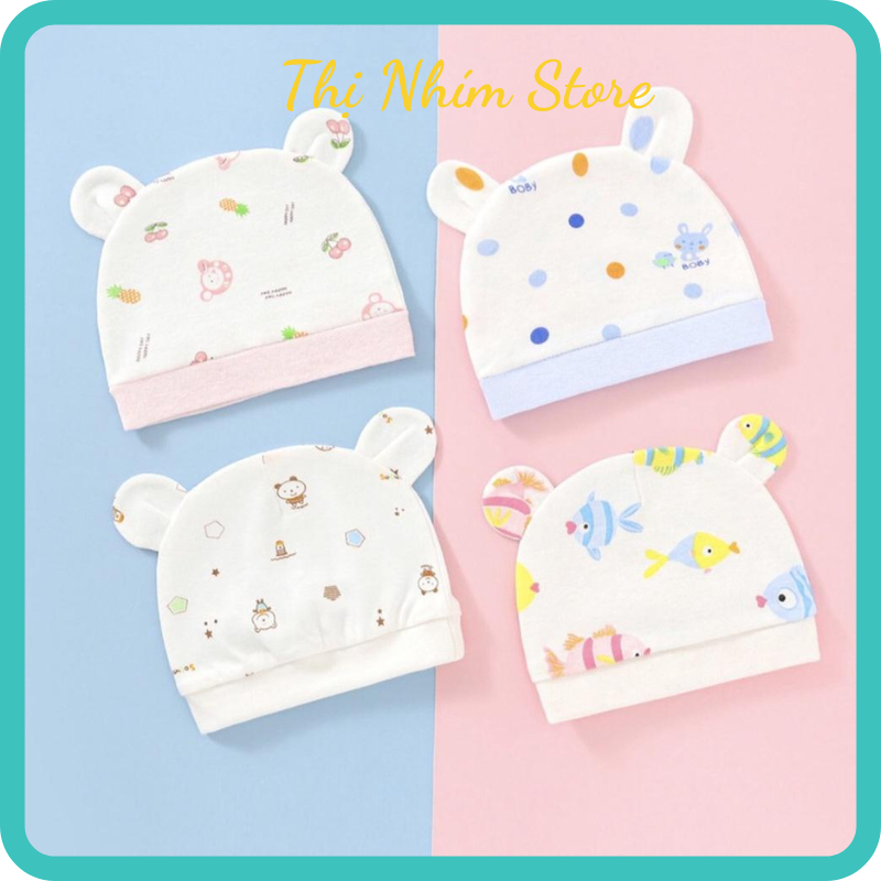 Mũ Bao Tay Chân Cotton Cho Bé Sơ Sinh, Mẹ Bé Thj Nhím, An Toàn Cho Bé, Mềm Mịn, Thấm Hút Mồ Hôi