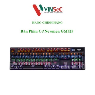Bàn phím cơ chơi game keyboard newmen gm325 usb led , 104 phím, chống bấm đồng thời, chương trình marco, có đèn