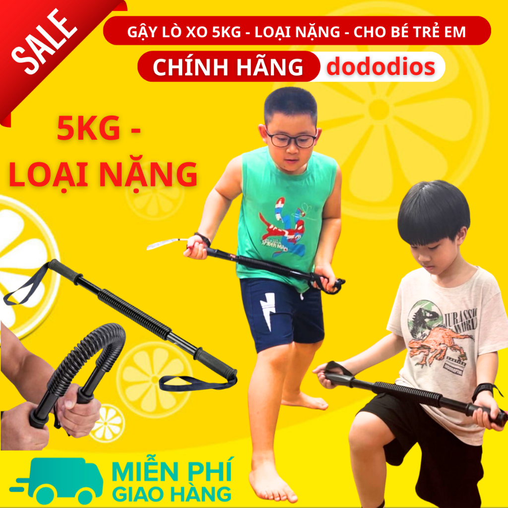 Gậy lò xo tập cơ tay 5kg cho trẻ em - thanh lò xo tập cơ tay 5kg cho bé - Chính hãng dododios