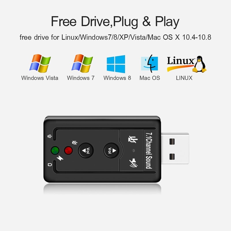[Máy Tính] Bộ Chuyển Đổi Âm Thanh 7.1 USB Sang 3.5mm Sound Card Âm Thanh Gắn Ngoài 7.1 Cho Mic Tai Nghe