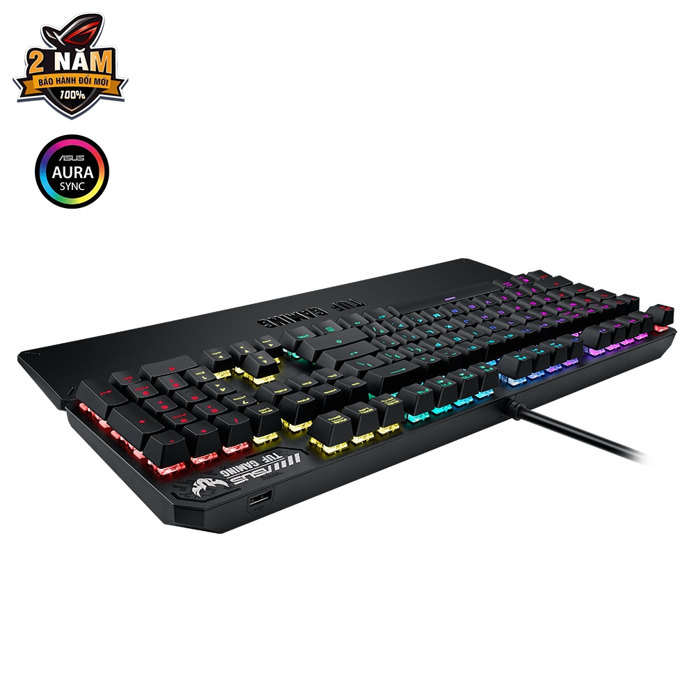 Bàn phím cơ gaming TUF GAMING K3 màu đỏ| an-ti ghosting 100% với công nghệ N-key rollover (NKRO)