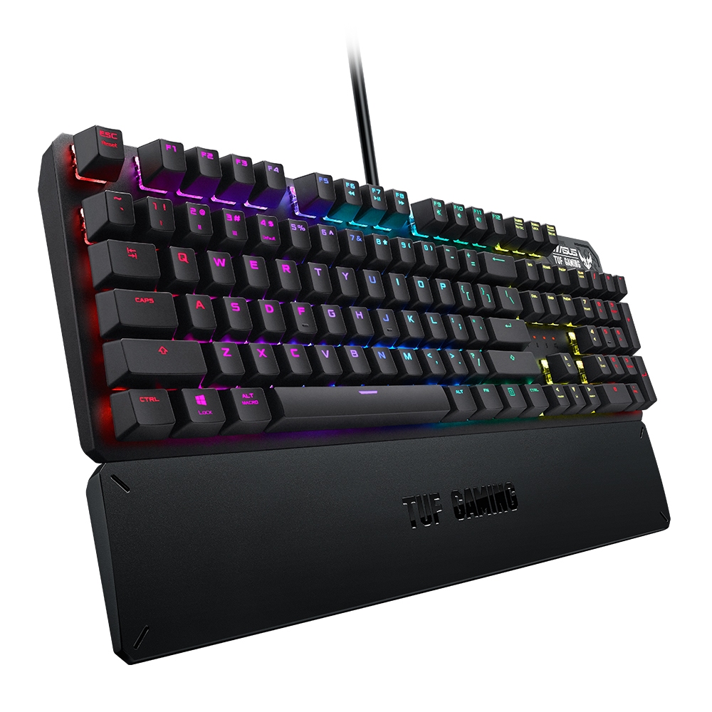 Bàn phím cơ gaming TUF GAMING K3 màu đỏ| an-ti ghosting 100% với công nghệ N-key rollover (NKRO)