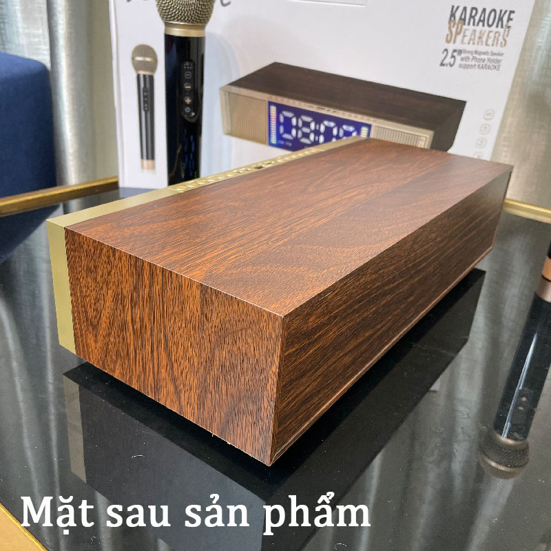 Loa Bluetooth Peterhot A133, Loa Karaoke Kèm 2 Mic Không Dây, Màn hình LCD hiện thị, đèn LED theo nhạc, Bảo Hành 2 Năm.